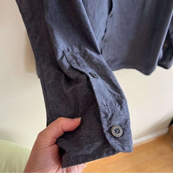 Merrell Mens Opti-Wick UPF 30+ Long Sleeve Button Up Outdoor Hiking  Roll Tab - Picture 9 of 10